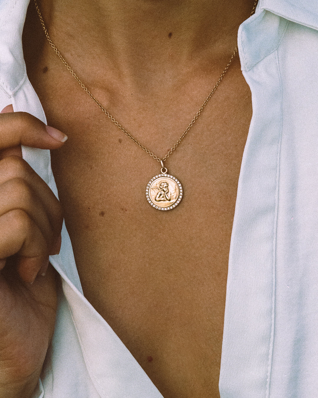 Angelo Pendant Necklace Diamond – Angelica Joy Jewelry